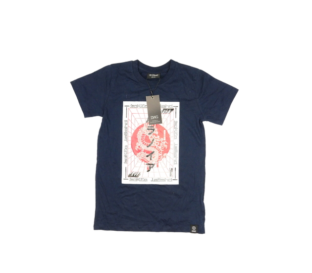 Nové tmavě modré triko s potiskem 