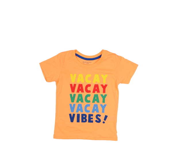 Oranžové triko s nápisy Primark