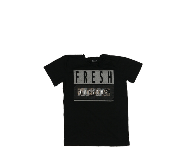 Černé triko s nápisy Tu