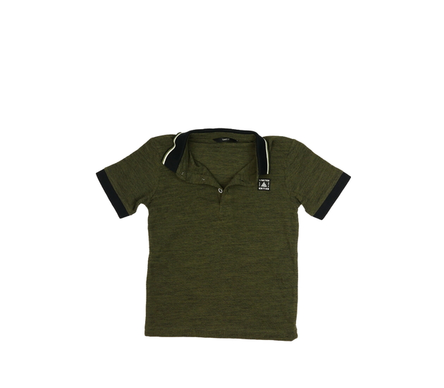 Zelené melírované triko s límečkem George