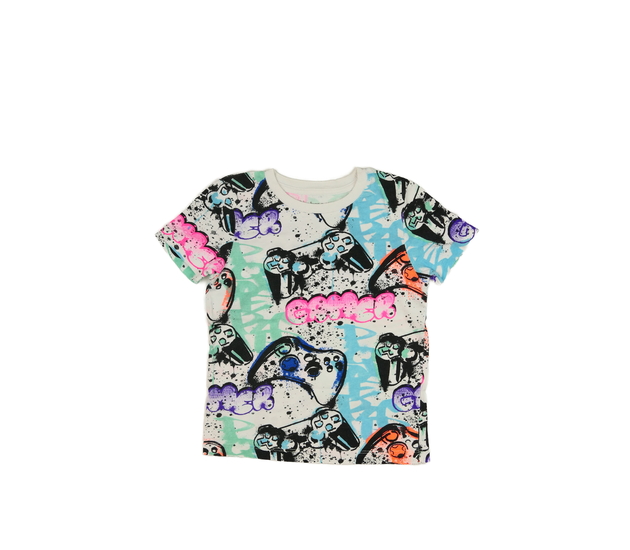 Světlé barevné triko s herním motivem Nutmeg