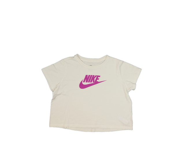 Bílý crop top Nike 
