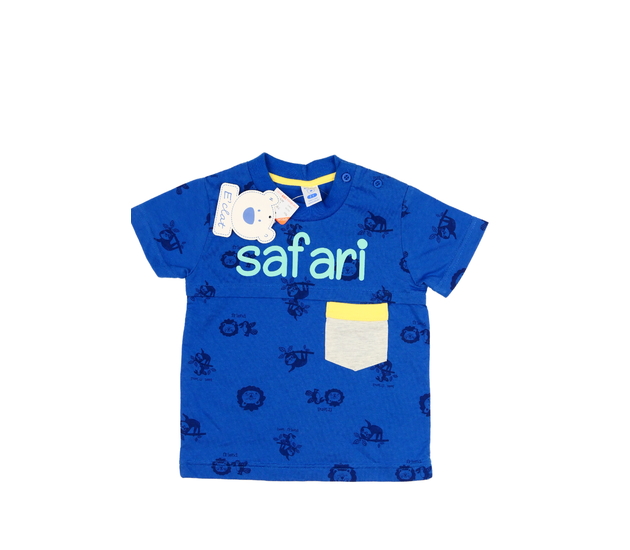 Nové modré triko se zvířátky 