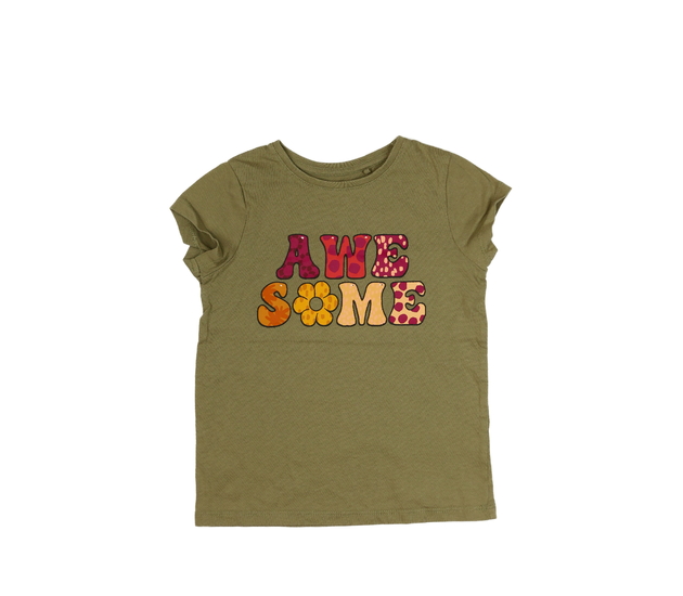 Khaki triko s nápisem Tu