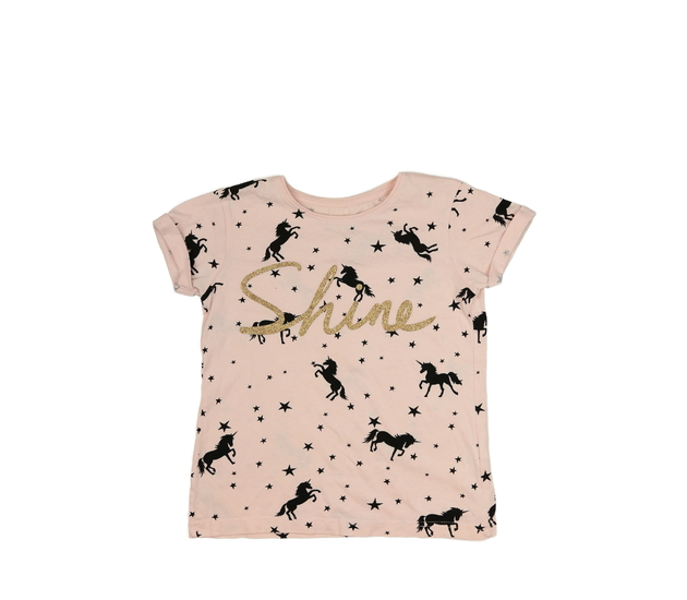 Růžové triko s jednorožci Primark 