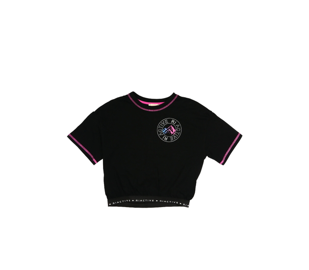 Černý crop top River Island