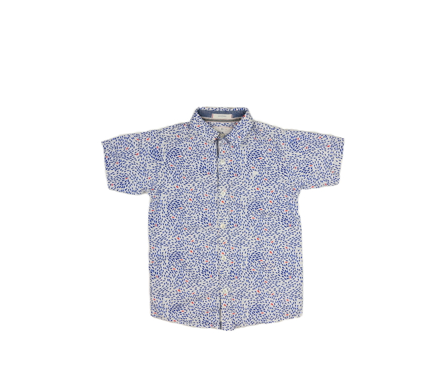 Světlá košile s rybičkami 