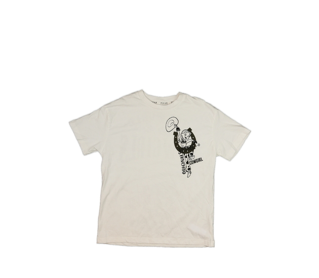 Bílé triko s potiskem i na zádech Pixar Primark 