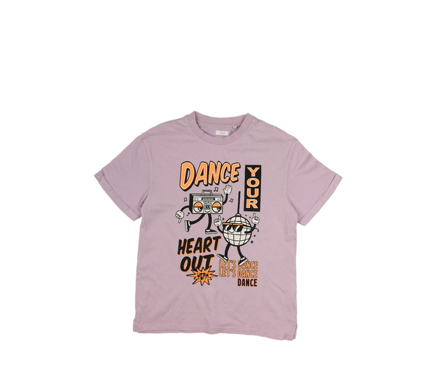 Fialové triko s potiskem Next