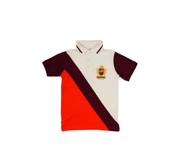 Bílé triko s bordo detaily a límečkem Next