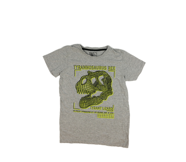 Šedé melírované triko s potiskem 