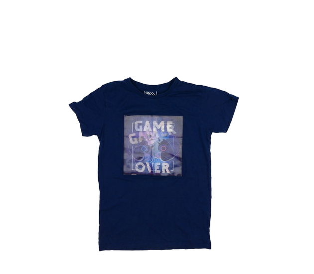 Modré triko s herním motivem 