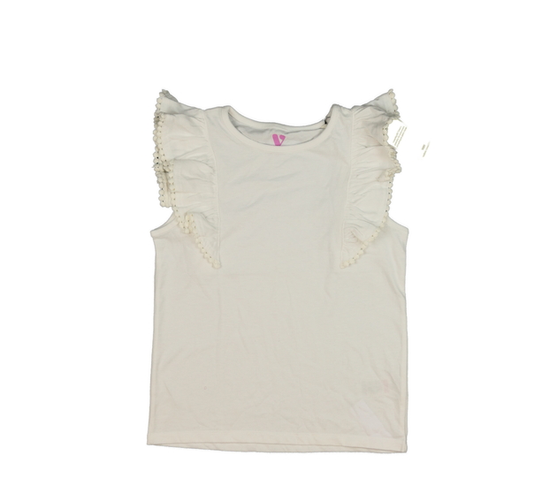 Nové bílé triko s volánky 