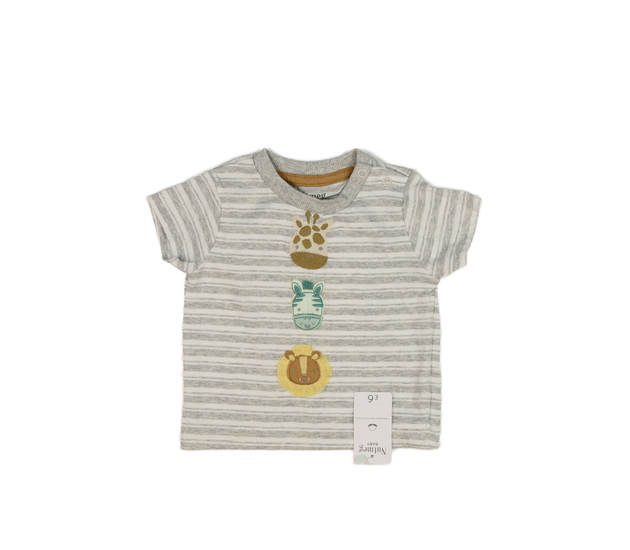 Nové pruhované triko se zvířátky Nutmeg