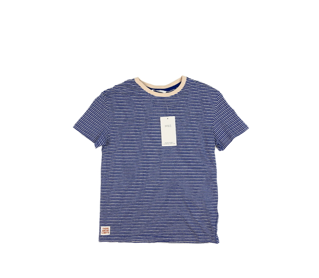 Nové modré pruhované triko M&S