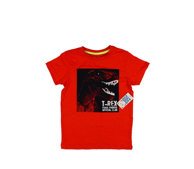 Nové červené triko s dinosaurem 