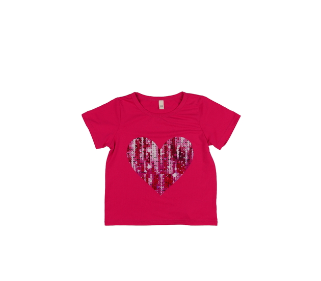 Růžové triko se srdcem 