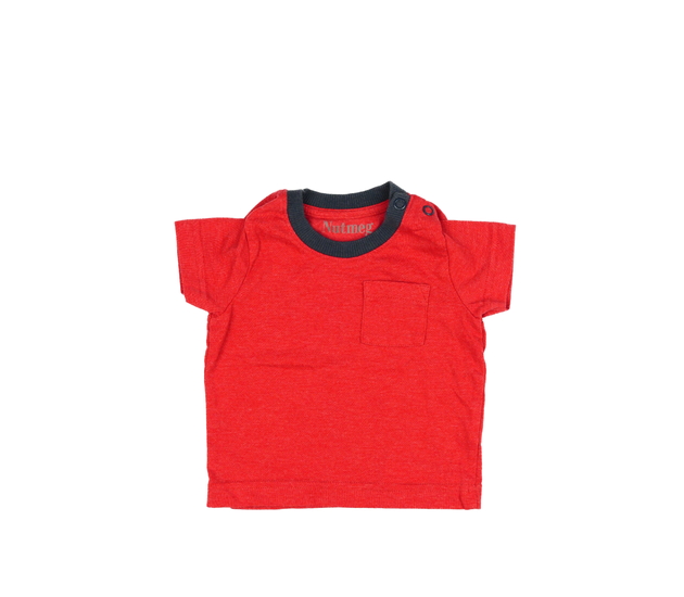 Červené triko s kapsou Nutmeg