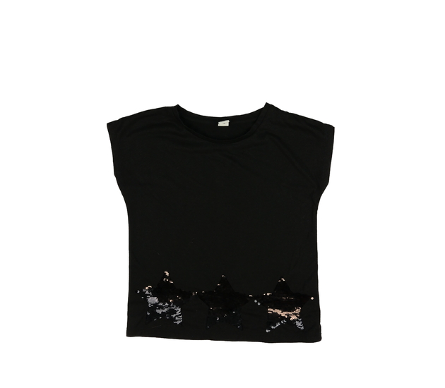 Černé triko s hvězdami Tu 