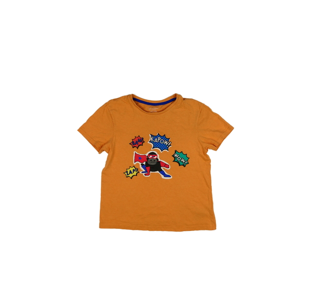 Oranžové triko s potiskem Primark 