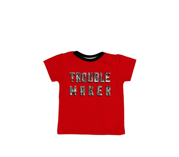 Červené triko s nápisem River Island