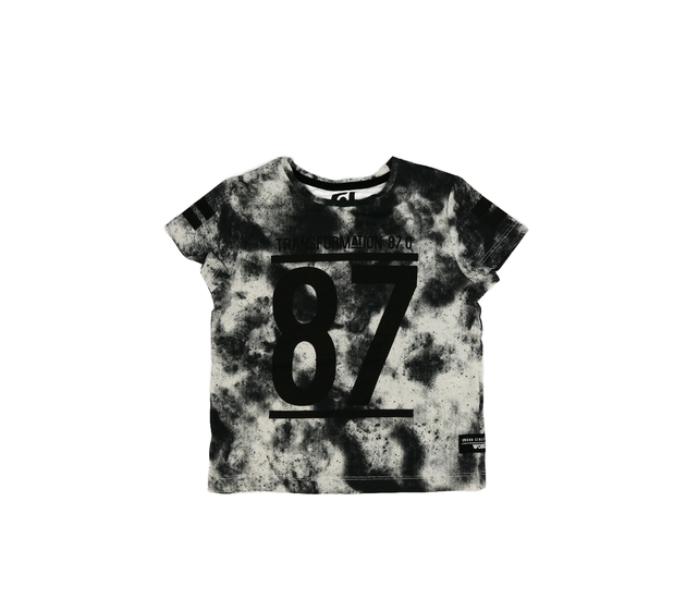 Černo-bílé triko batikované 