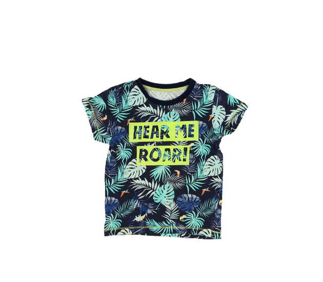 Modré triko s listy 