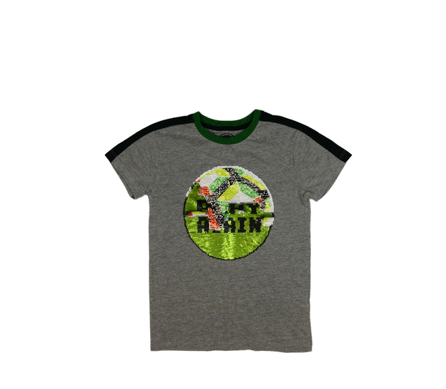 Šedé triko s flitry Bluezoo