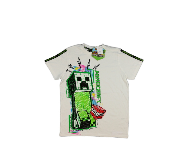 Nové bílé triko Minecraft Nutmeg