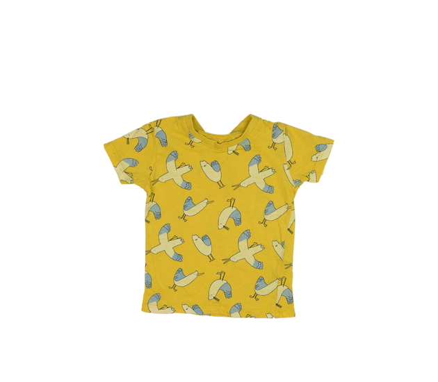 Žluté triko s ptáčky Primark