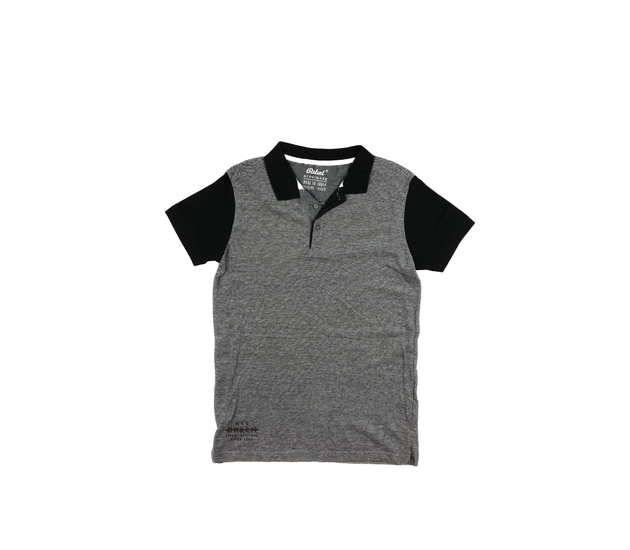 Šedé triko s černým límečkem Primark 