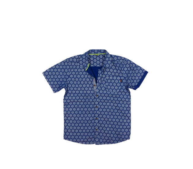 Modrá vzorovaná košile 