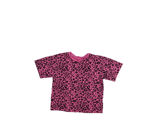 Růžové vzorované kratší triko George