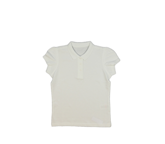 Bílé společenské triko s límečkem George