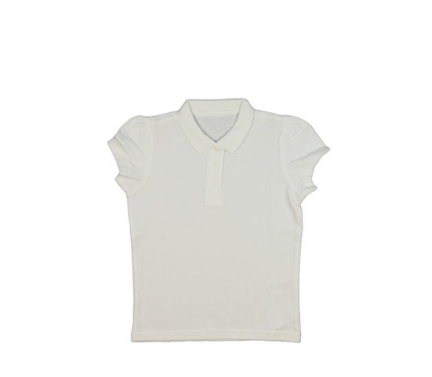 Bílé společenské triko s límečkem George