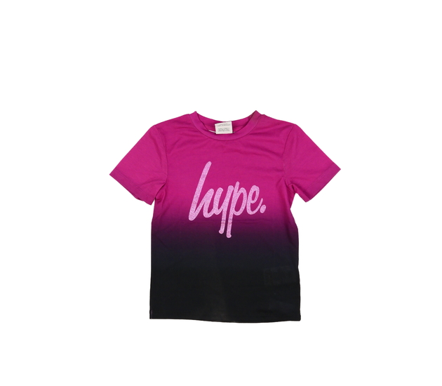 Růžové triko s barevným přechodem Hype 