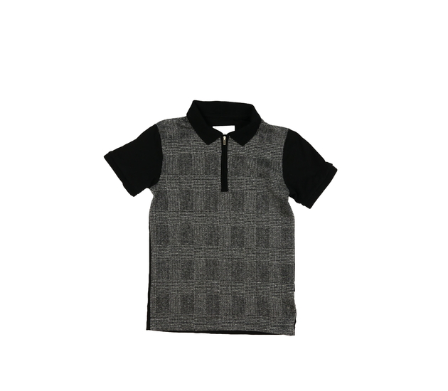 Černo-šedé triko s límečkem Next