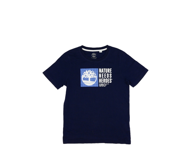 Tmavě modré triko s nápisem 