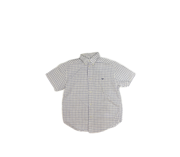 Bílá košile s modrými pruhy 