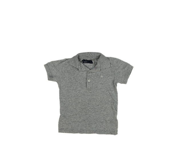 Šedé melírované triko s límečkem Next