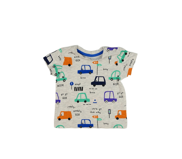 Šedé triko s auty 