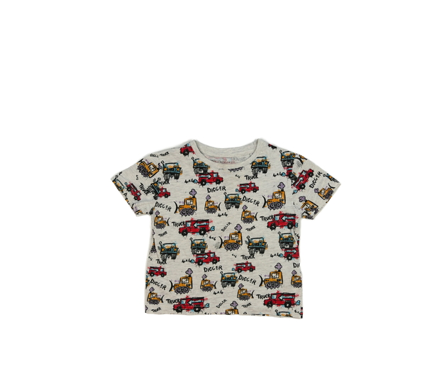 Šedé triko s auty Primark 