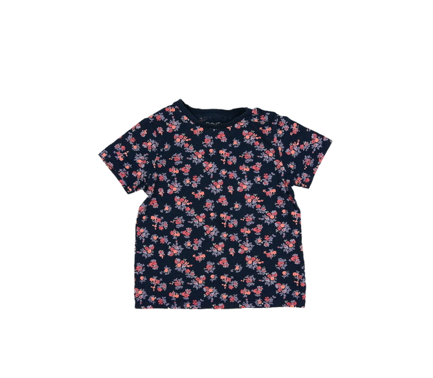 Tmavě modré květinové triko Next