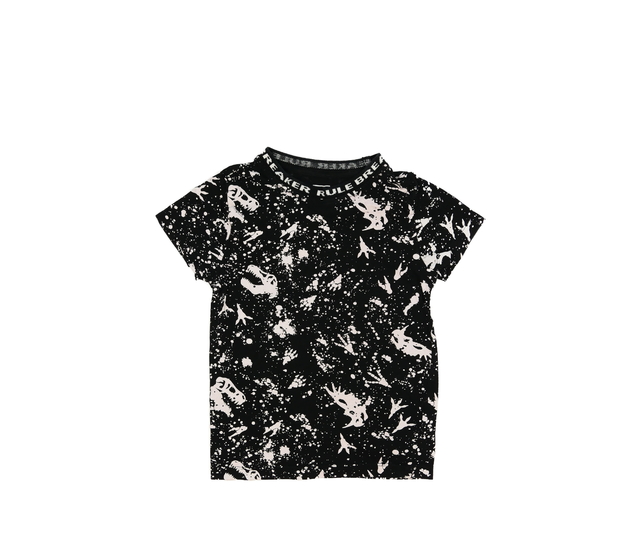 Černé vzorované trik o