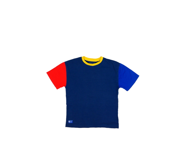 Modré triko s barevnými rukávy Next