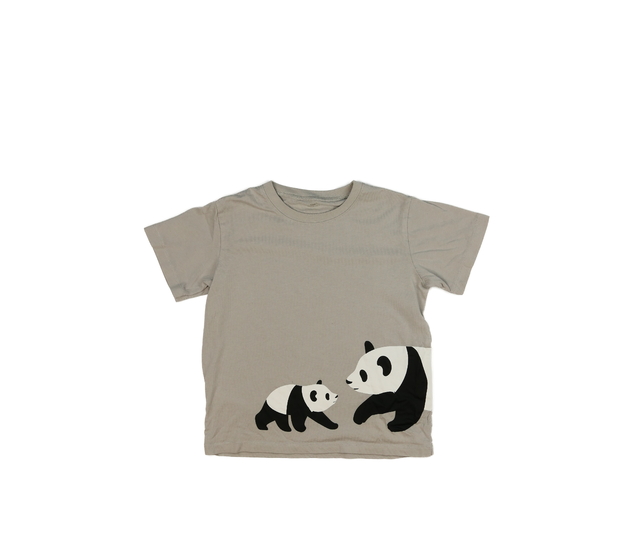 Šedé triko s pandou 