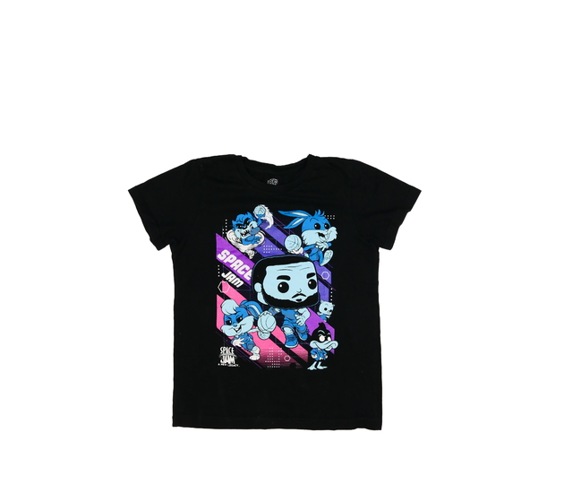Černé triko s potiskem Space Jam 