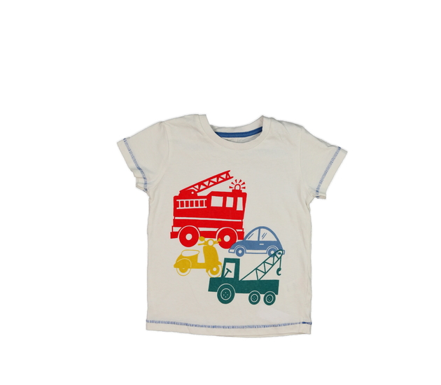 Krémové triko s auty 