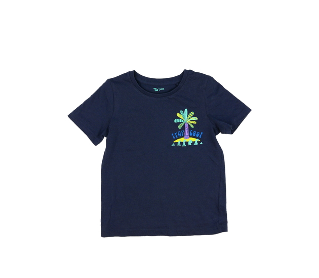 Tmavě modré triko s obrázkem Tu