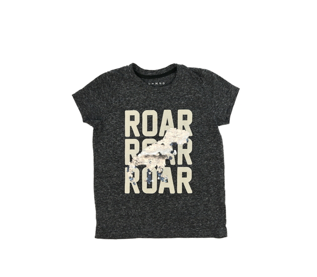 Šedé melírované triko s dinosaurem Nutmeg